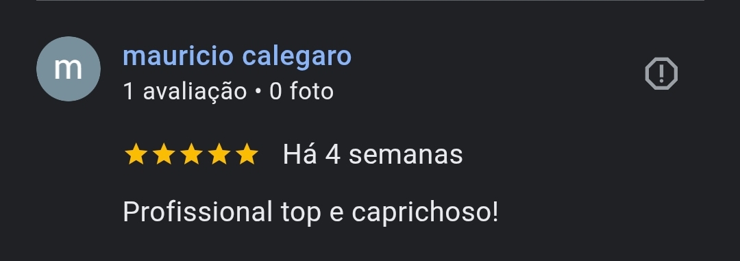 Avaliação 5 estrelas Mauricio